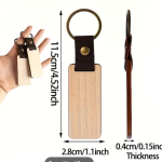 Size Personalised Wooden Keychain