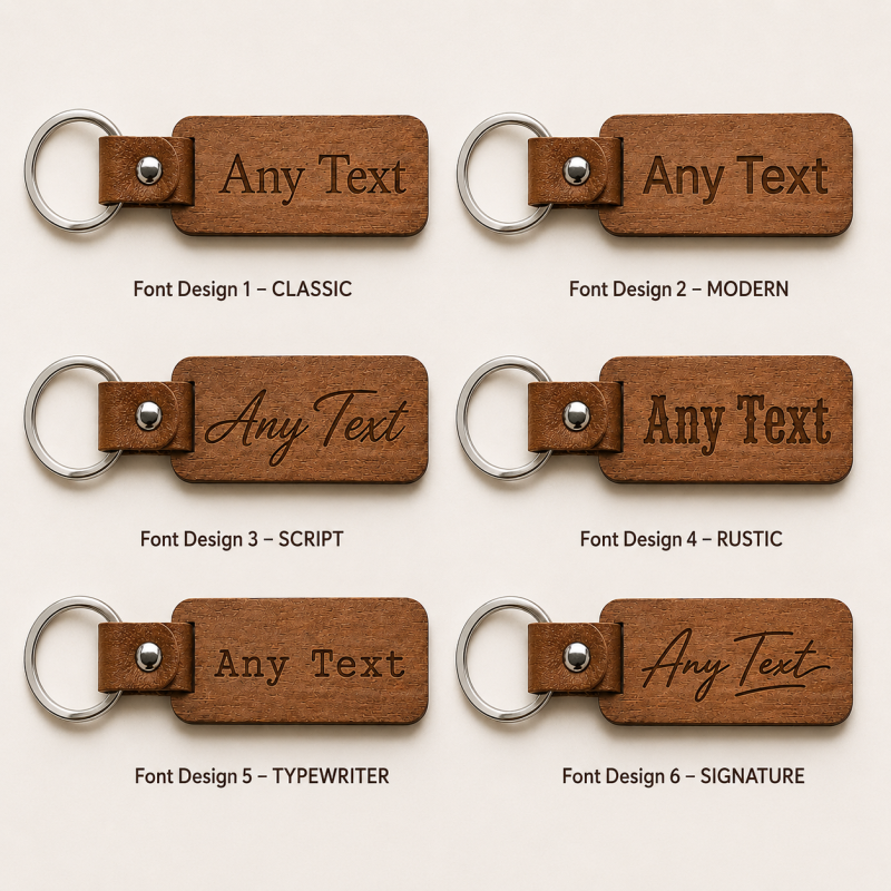 keychaindesign Personalised Wooden Keychain