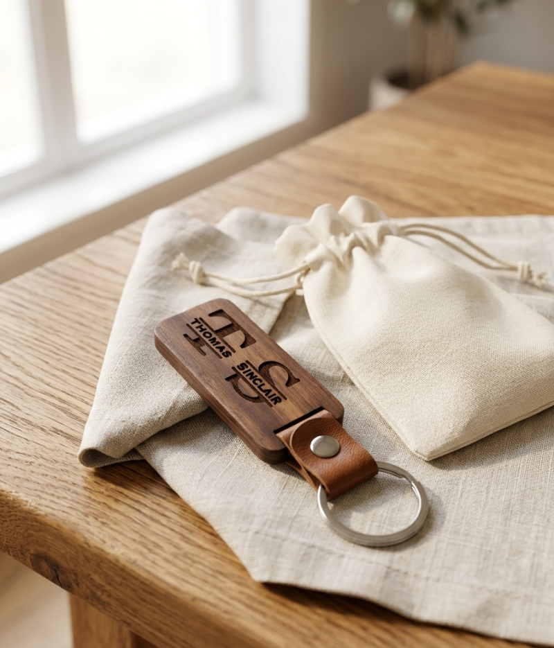 woodkey Personalised Wooden Keychain