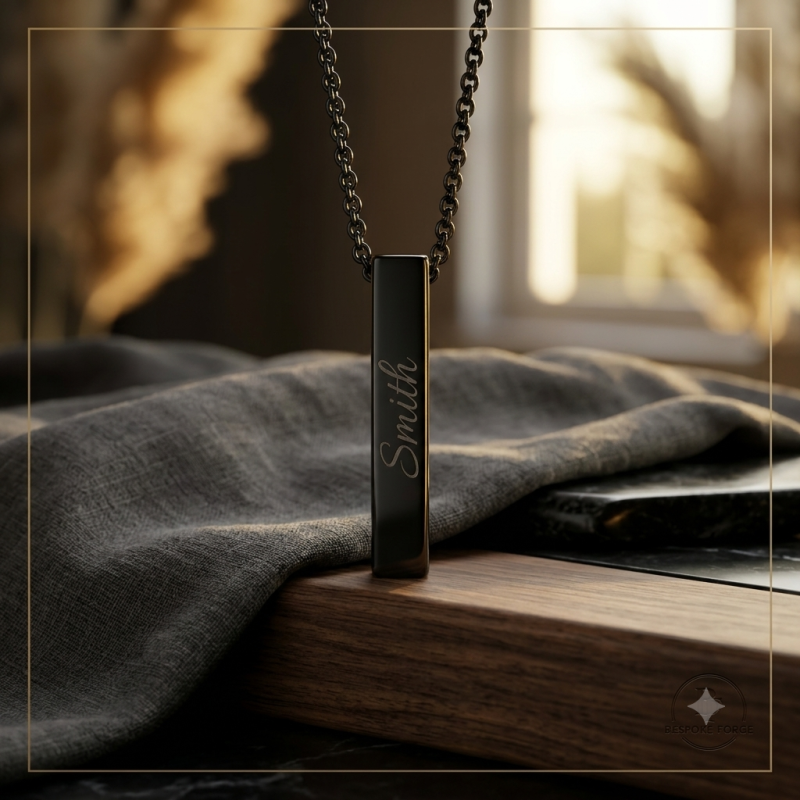 necklace1 Personalized Bar Necklace | Custom Name Engraved Pendant