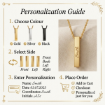 necklace4 Personalized Bar Necklace | Custom Name Engraved Pendant