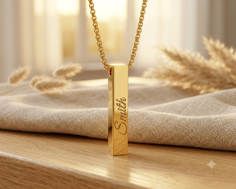 necklace9 Personalized Bar Necklace | Custom Name Engraved Pendant