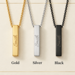 p6 Personalized Bar Necklace | Custom Name Engraved Pendant